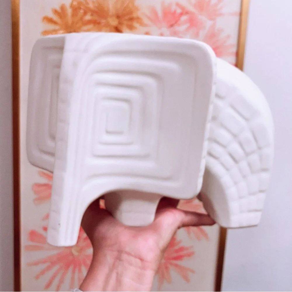 JONATHAN ADLER Menagerie Very Large Lucky ELEPHANT Sculpture - Stoneware